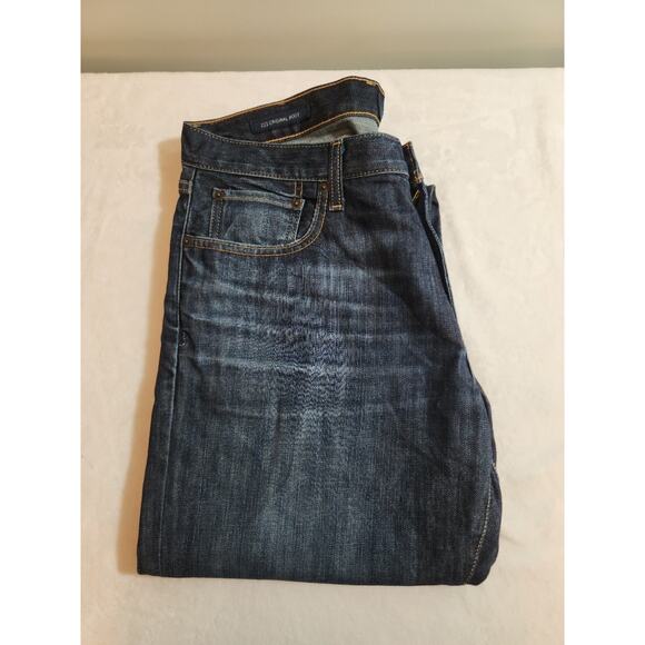 Lucky Brand Jeans Mens (36 x 33 Actual) 34 x 32 Blue 221 Original Boot Whiskers - Picture 1 of 14